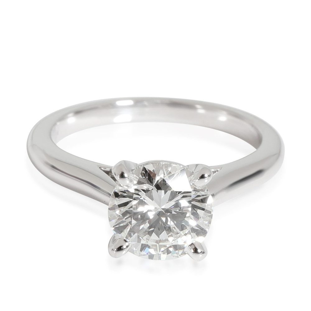 Cartier 1895 Diamond Engagement Ring in Platinum G VS2 1.38 CTW - Picture 1 of 5